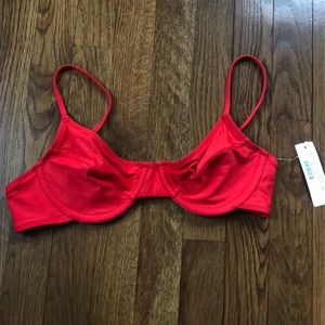 J. Crew Red bikini top. 36A
